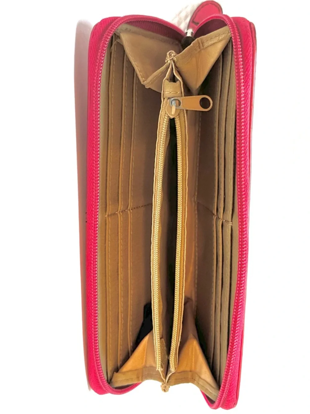 Etienne Aigner Hot‎ Pink Zip-Around Leather Wallet Perfect Size